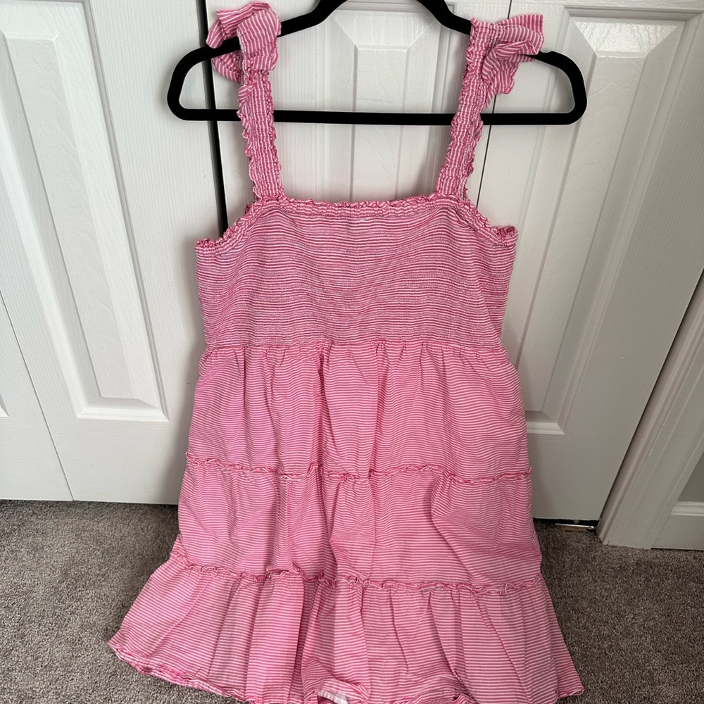Pink Sleeveless Ruffle Dress - Picture 5 of 7